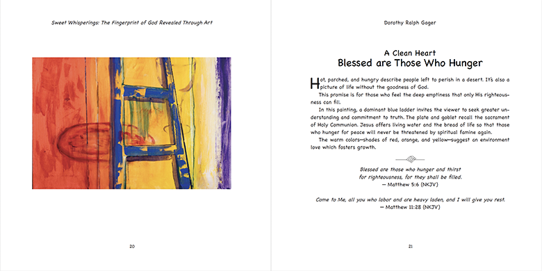 Dorothy Gager's original art and book Sweet Whisperings