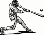 baseball player hitting the ball