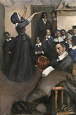 Anne Hutchinson Preaching in Her Home